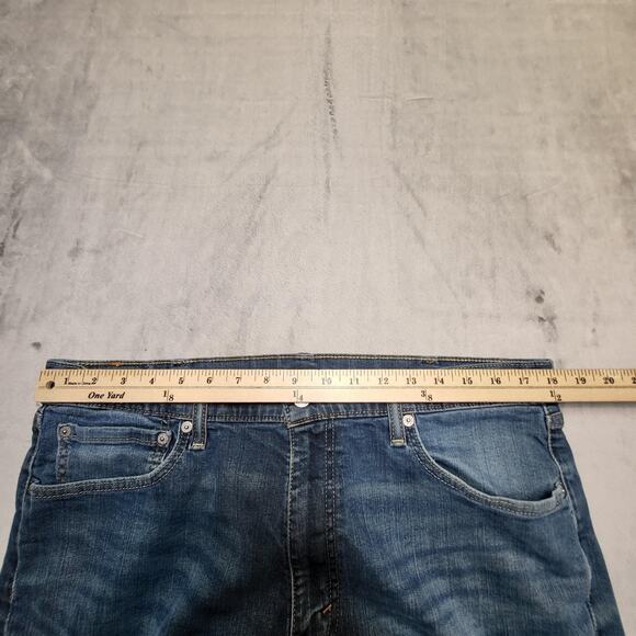 Levis 505 Jeans Mens 36x28 Blue Denim Straight Fit Stretch Classic 5 Pocket - Picture 8 of 10
